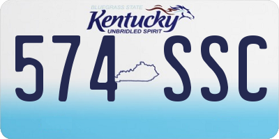 KY license plate 574SSC