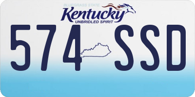 KY license plate 574SSD