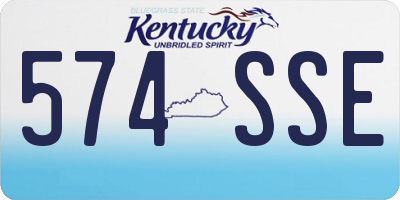 KY license plate 574SSE