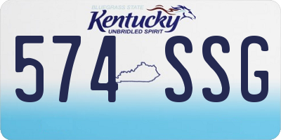 KY license plate 574SSG