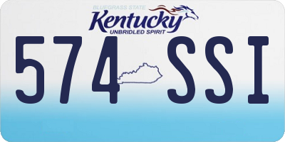 KY license plate 574SSI