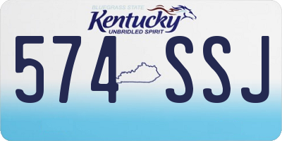 KY license plate 574SSJ