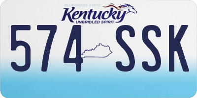 KY license plate 574SSK