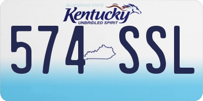 KY license plate 574SSL