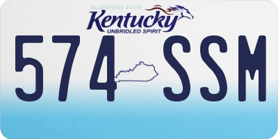 KY license plate 574SSM