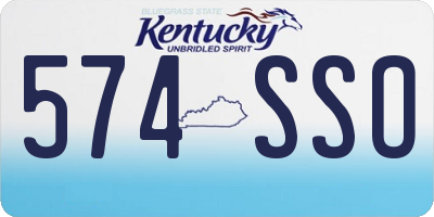 KY license plate 574SSO