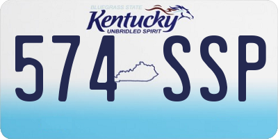 KY license plate 574SSP
