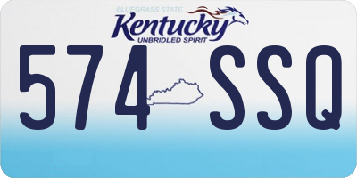 KY license plate 574SSQ