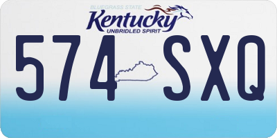 KY license plate 574SXQ