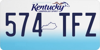 KY license plate 574TFZ