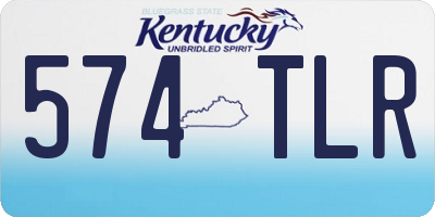 KY license plate 574TLR