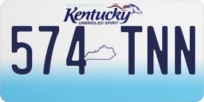 KY license plate 574TNN