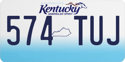 KY license plate 574TUJ