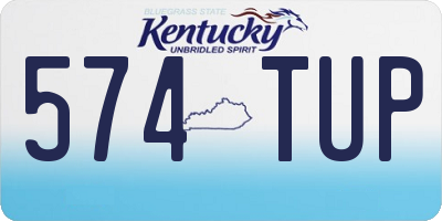 KY license plate 574TUP