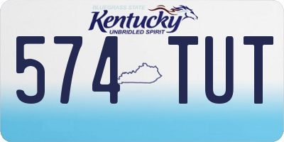 KY license plate 574TUT