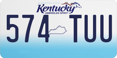 KY license plate 574TUU