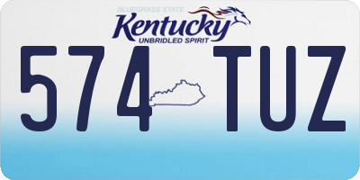 KY license plate 574TUZ