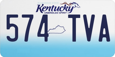 KY license plate 574TVA
