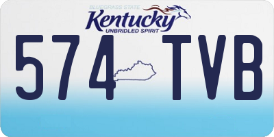 KY license plate 574TVB