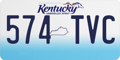 KY license plate 574TVC