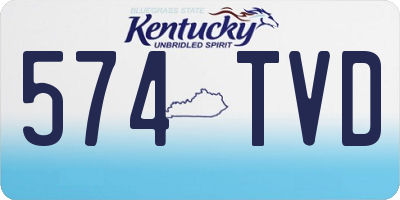 KY license plate 574TVD