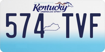 KY license plate 574TVF