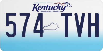 KY license plate 574TVH