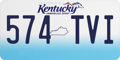 KY license plate 574TVI