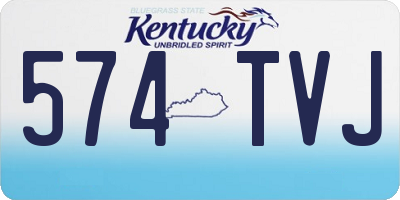 KY license plate 574TVJ