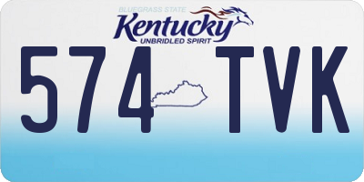 KY license plate 574TVK