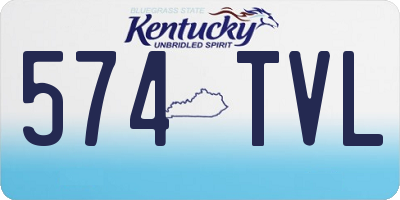 KY license plate 574TVL