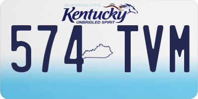 KY license plate 574TVM