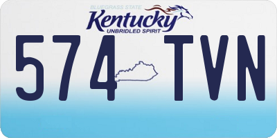 KY license plate 574TVN