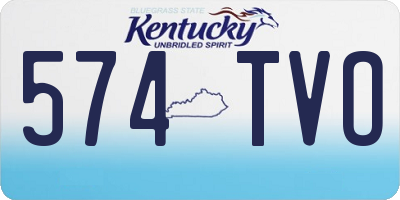 KY license plate 574TVO