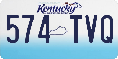KY license plate 574TVQ