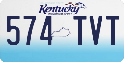 KY license plate 574TVT