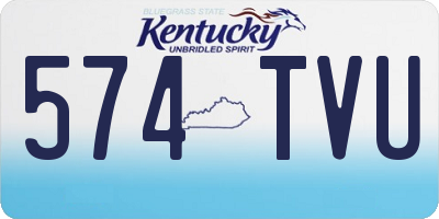 KY license plate 574TVU