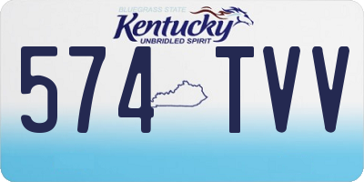 KY license plate 574TVV