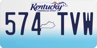 KY license plate 574TVW
