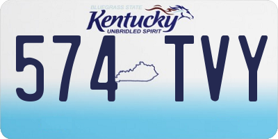 KY license plate 574TVY