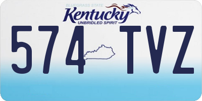 KY license plate 574TVZ