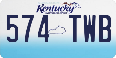 KY license plate 574TWB