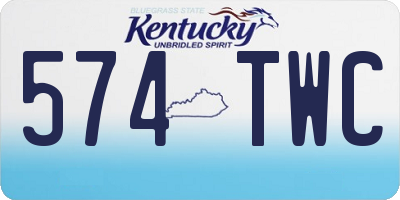 KY license plate 574TWC