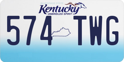 KY license plate 574TWG