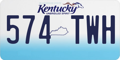 KY license plate 574TWH