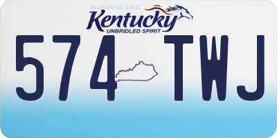 KY license plate 574TWJ