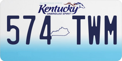 KY license plate 574TWM