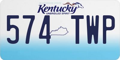 KY license plate 574TWP