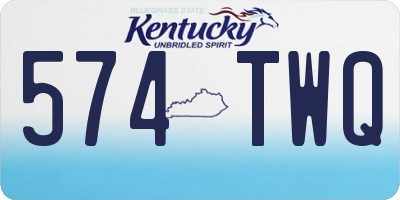 KY license plate 574TWQ