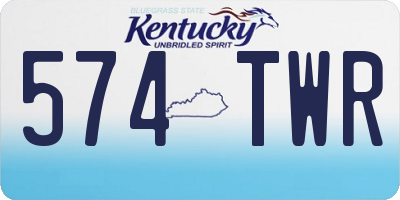 KY license plate 574TWR